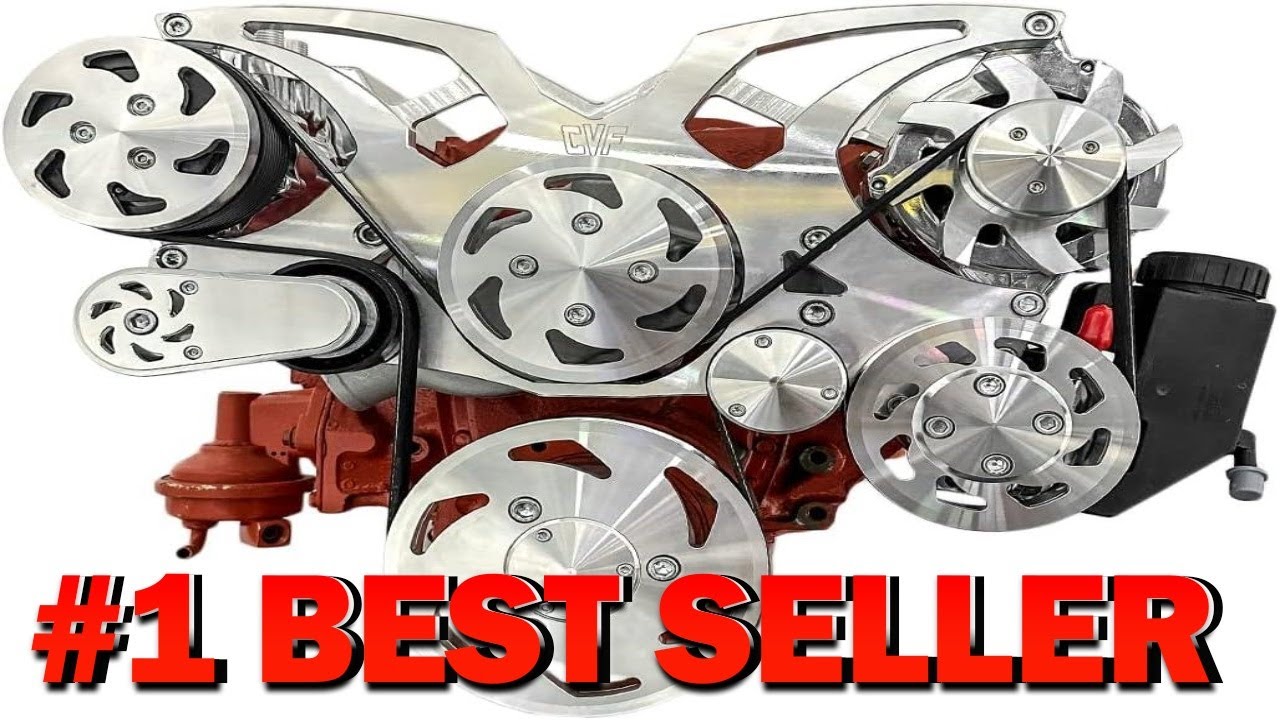 SBC Serpentine Pulley Conversion Kit with AC PS and Alternator - B0BYQP28SH