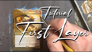 MTG Altered Art Tutorial: The First Layer