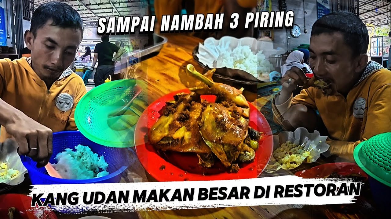 SAMPE NAMBAH 3 PIRING, KANG UDAN MAKAN ENAK DI RESTORAN | ODGJ SEBATANG KARA TINGGAL DI GUBUK