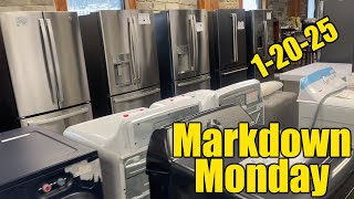 Markdown Monday video, 1-20-25. Check out the newest Scratch & Dent Appliances at The Lucky Penny!