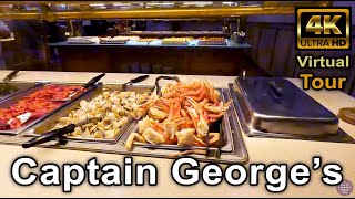 [4K] Walk Tour | Captain George's Seafood Buffet in Virginia Beach | Yummy Crab Legs | GoPro Hero 11