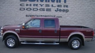 2008 FORD F250 CREW SHORT LARIAT 6.4L POWERSTROKE DIESEL WALK AROUND REVIEW SOLD! 8730 SUMMITAUTO