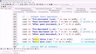 Lecture:18 |Unary Operator Example| Programming Fundamental in C++