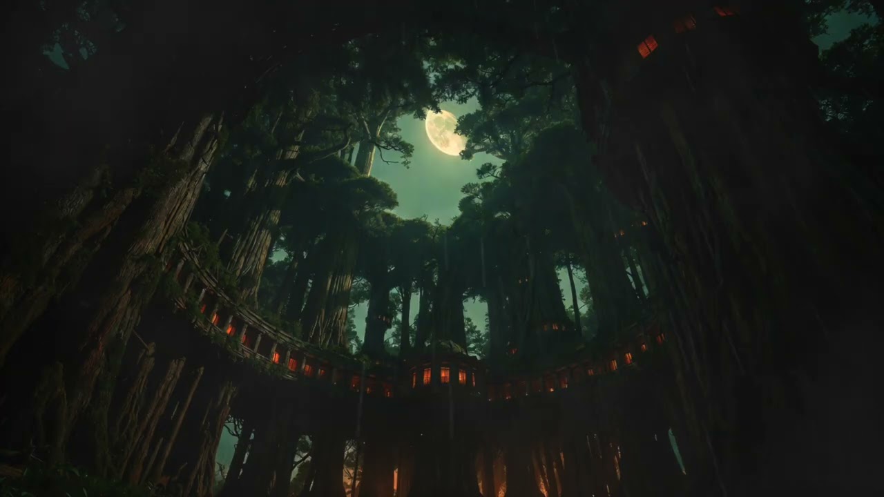 Just Fall Asleep ✦ Foggy Rainforest Tree Canopy Ambience for Overnight Sleep