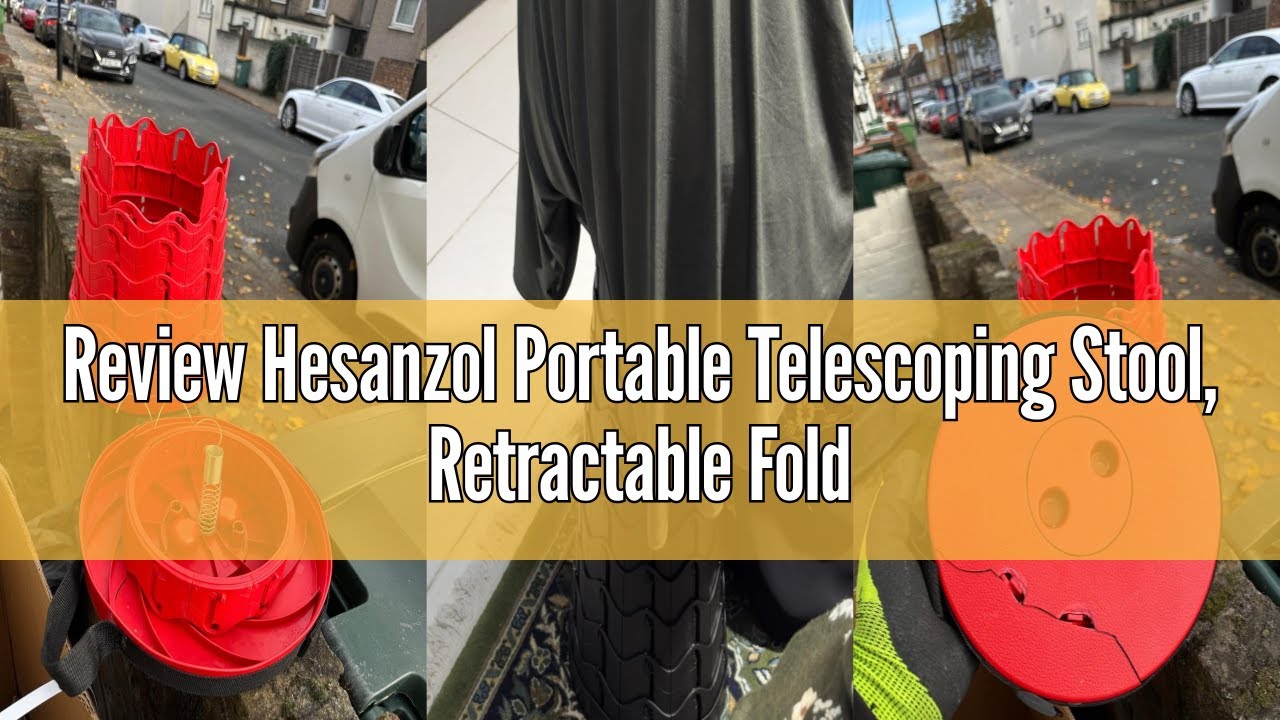 Review Hesanzol Portable Telescoping Stool, Retractable Folding Stool for Camping Garden Fishing Hik