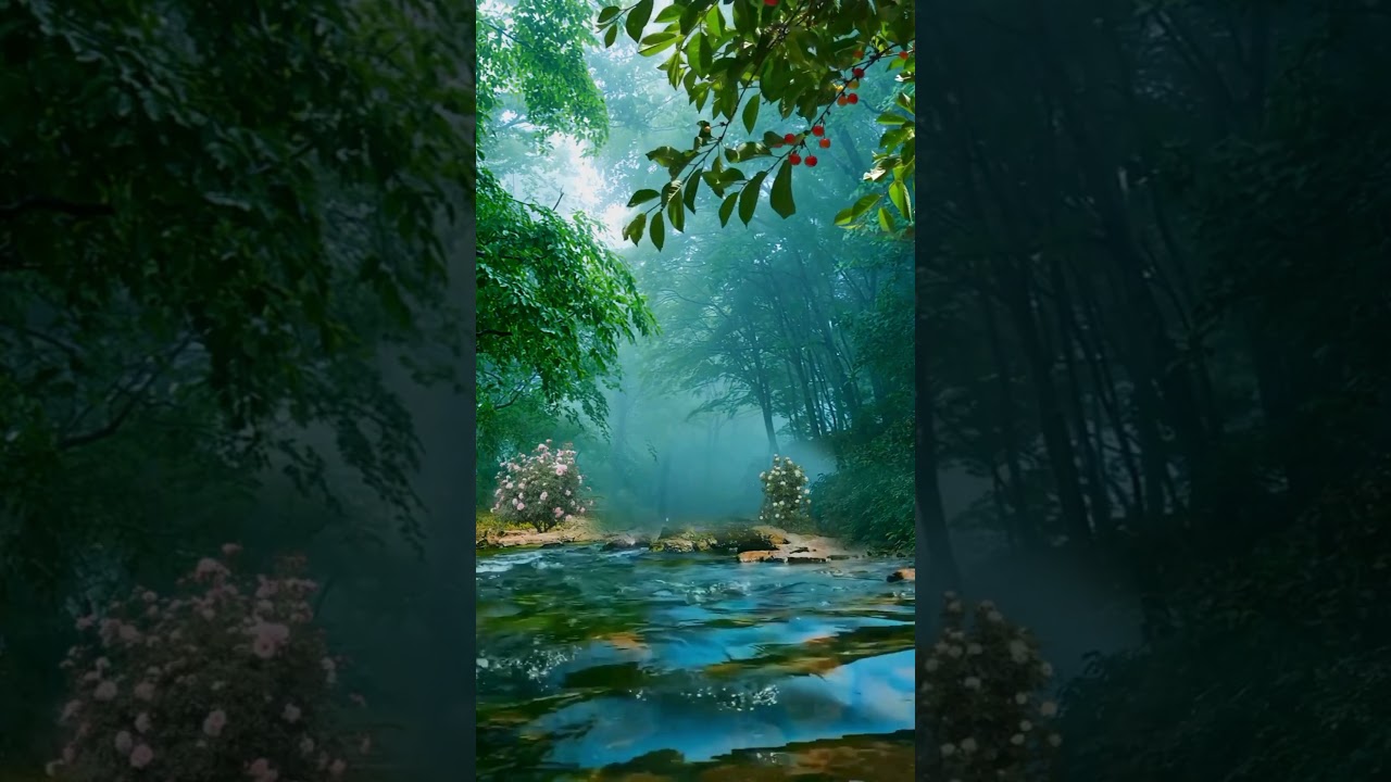 Relaxing Water Sounds for Sleep | Flowing Stream & Gentle Splashes