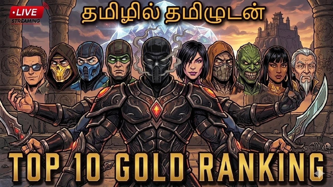Top 10 Gold Characters Ranking in MORTAL KOMBAT MOBILE | Top 10 Gold MK Mobile in Tamil