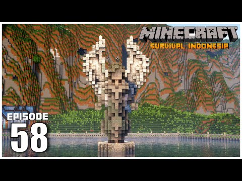 Mendekorasi Danau dan Membuat Patung Dewi Pelindung Kerajaan - Minecraft Survival Indonesia (Ep.58)