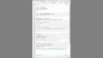 How to look at residuals from a linear model?