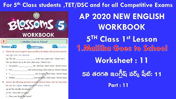 AP 5TH ENGLISH WORKBOOK/LESSON 1/PART - 11 @SrinivasAcademy