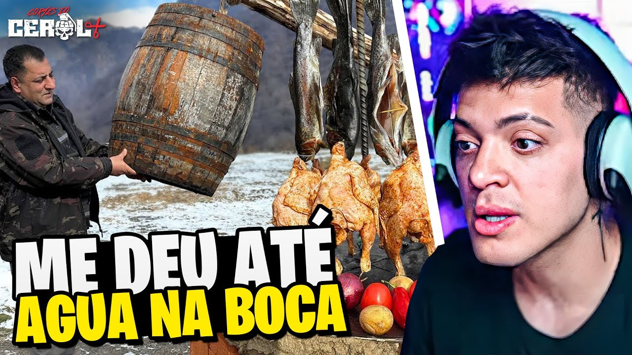 CEROL REACT: PEIXE E FRANGO DEFUMADOS SOB UM BARRIL DE MADEIR NA NEVE!