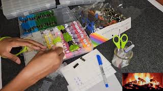Organizing Embroidery Floss | ASMR CRINKLY Plastic | CRACKLING  Firewood 🤫🎧😴 NO TALKING  -part 9