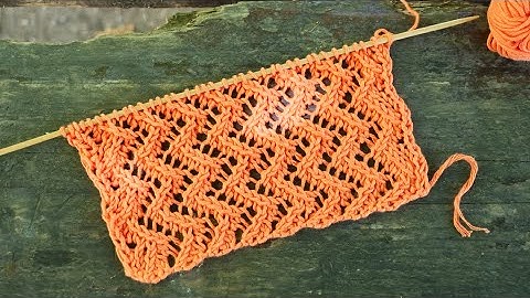 Ажурный «Зиг-Заг» узор спицами ⚡️