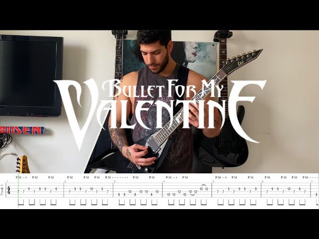 Bullet For My Valentine - Tears Don’t Fall  - Guitar Cover with On Screen Tabs (#9) class=