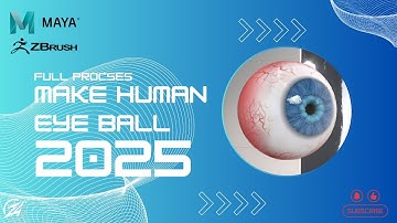 Complete Realistic Eye Creation in ZBrush & Maya | Full Workflow Tutorial - EN