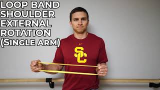 Loop Band Shoulder External Rotation (Single Arm)