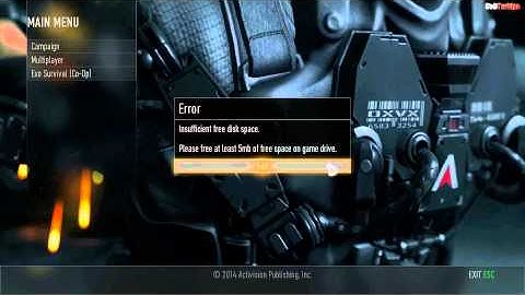 Call of Duty Advanced Warfare Insufficient Free Disk Space Error