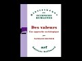 Des valeurs une approche sociologique  nathalie heinich 2017