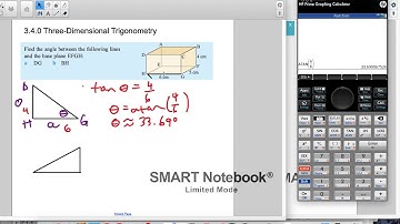 3D Trigonometry angle between line and plane