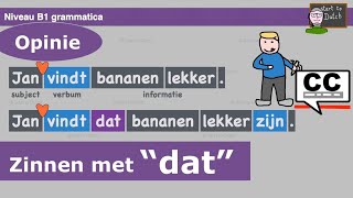 NT2 A2 B1 G14  Opinie / mening  datzin  grammatica Nederlands 2.1 2.2 Learn Dutch grammar B1