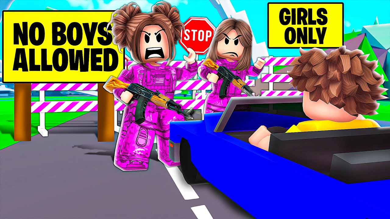 I Created A GIRLS ONLY BORDER In Roblox Brookhaven!!