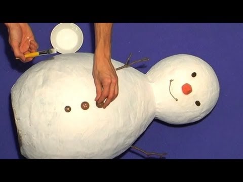 Video: Come Fare Un Pupazzo Di Neve Con Filo E Colla