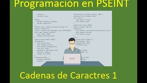 Curso de Programación en Pseint. Cadenas de Caracteres Ejemplo 1
