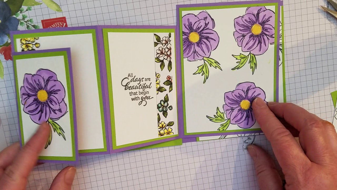 4 Panel Card - Stampin' Up! - YouTube