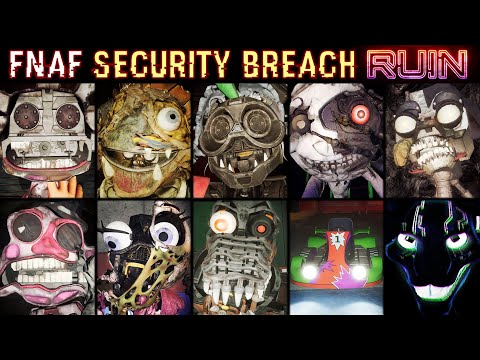 FNAF Security Breach RUIN - All Jumpscares (Complete version in