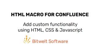 HTML Macro for Confluence
