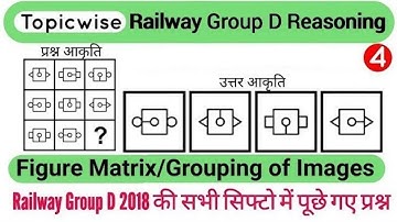 Figure Matrix and Grouping Of Images | Non Verbal Reasoning | Railway Previous Year solved Question