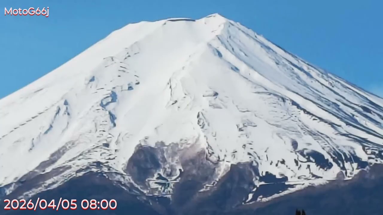 富士山駅からの富士山🗻! 2026年04月05日 08時00分 MotoG66j - YouTube