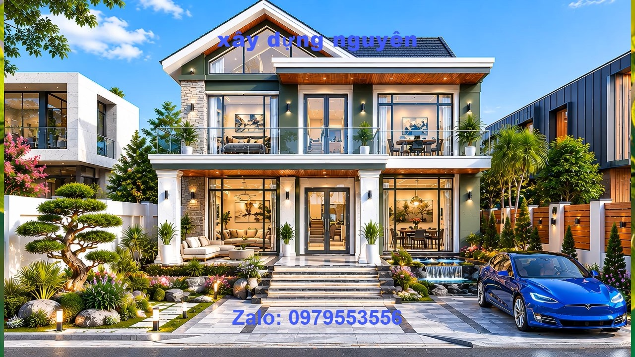 Biệt Thự 2 Tầng Mái Thái Diện Tích 10x15m Thiết Kế 4 Phòng Ngủ #nha2tang #maithai