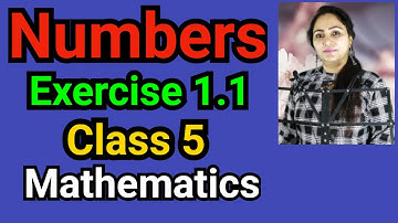Class 5, Mathematics, Exercise 1.1, Numbers