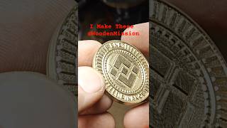 I make #coins #binance #bitcoin #cnc #handmade #diy #woodenmission #coinbase #cryotocurrency #brass