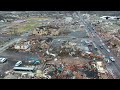12-11-2021 Mayfield, KY - Incredible Damage - Homes Leveled - Water Tower Collapsed - Drone