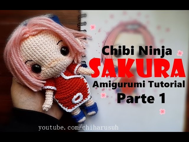 Sakura Haruno (Naturo Clássico) - Amigurumi