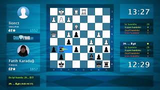 Chess Game Analysis Lionct - Fatih Karadağ 0-1 By Chessfriendscom