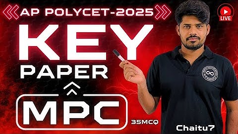 🔥ap polycet 2025 Key Paper | Maths | Questions & Solutions | 1Q to 35Q  | Chaitu7