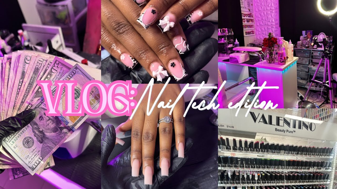 Day In My Life as a Nail Tech : How much I made , nail runs & and chitchats