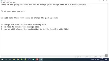 #Flutter_Tutorials - CHANGE PACKAGE NAME IN Flutter PROJECT