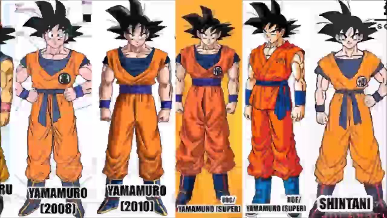 DBZMacky Goku's Design Over the Years - Dragon Ball (Official Artwork ...