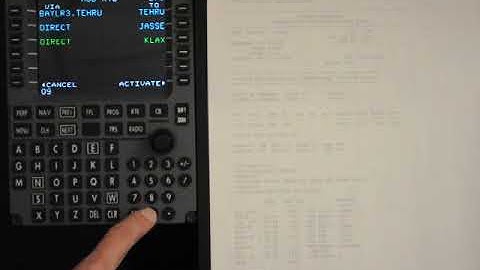 27.1 MCDU Route Set Up