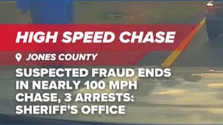 WATCH: Nearly 100 mph chase over suspected bank fraud ends in 3 arrests