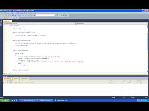 Visual C# Guessing Game - Console [HD]