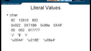 Lesson7 Literal Values Pt 2