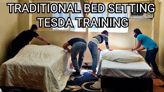 TRADITIONAL BED SETTING TESDA TRAINING NC2 2023||STEP BY STEP|ALEAH GEN