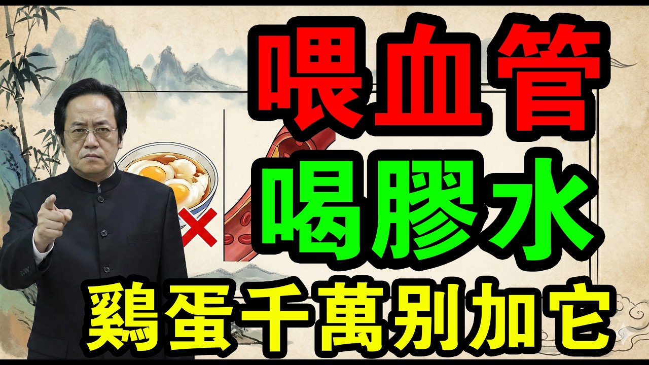 心臟病急呼：快停下！雞蛋和「它」一起吃，就是在喂血管喝膠水！心臟像被水泥封死，腫瘤、血栓全是自己一口口吃出來的！#倪海廈 #中醫養生 #雞蛋禁忌 #財富堵塞 #經方中醫
