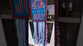 4th of July Wall Hanging,Patriotic Door Hanger, Independence Day Decor,Farmhouse Decor, Red #shorts