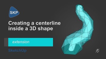 Creating a centerline inside a 3D shape in SketchUp